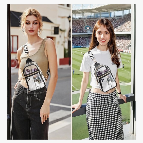 Transparent Black Trim Mini Backpack - Picture 5 of 7